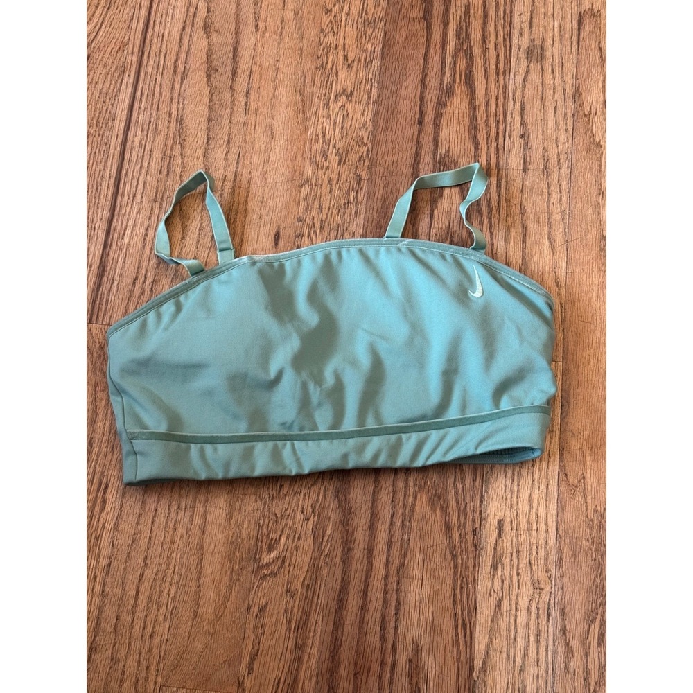Nike Indy Light Support Sports Bra Sage Green Mesh Back Large CU7445-387